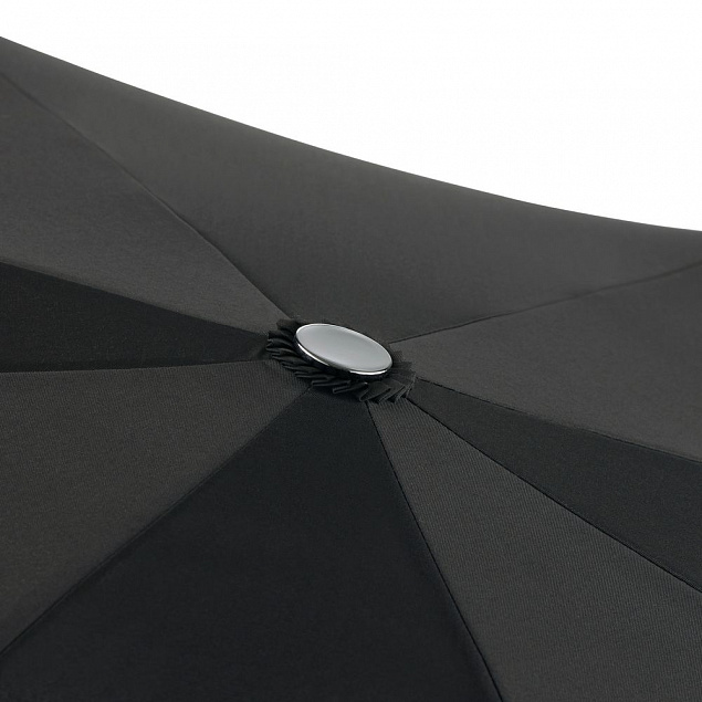 Зонт складной Steel, черный с логотипом в Москве заказать по выгодной цене в кибермаркете AvroraStore
