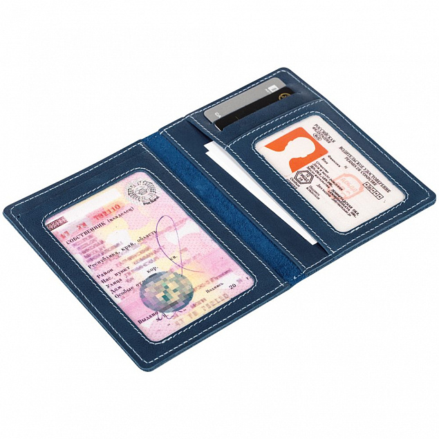 Бумажник водителя Apache, синий с логотипом в Москве заказать по выгодной цене в кибермаркете AvroraStore