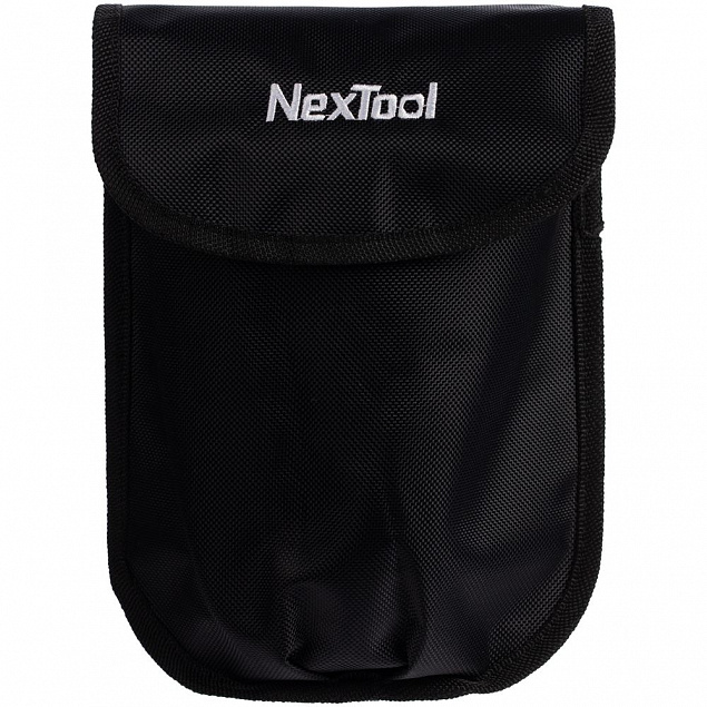 Складная лопата Nextool, черная с логотипом  заказать по выгодной цене в кибермаркете AvroraStore