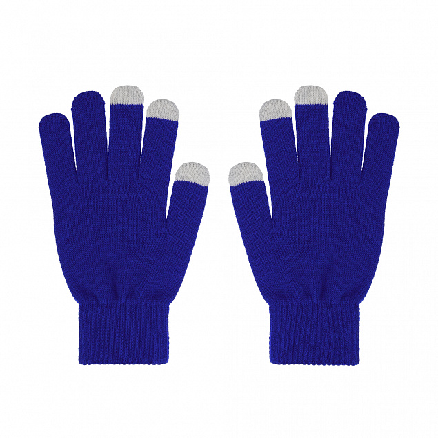 Перчатки женские для работы с сенсорными экранами, синие# с логотипом в Москве заказать по выгодной цене в кибермаркете AvroraStore