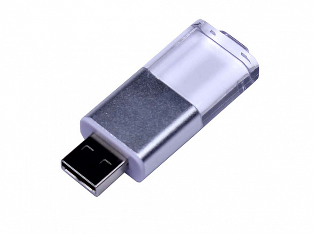 USB 2.0- флешка промо на 64 Гб прямоугольной формы, выдвижной механизм с логотипом в Москве заказать по выгодной цене в кибермаркете AvroraStore