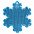 Пешеходный светоотражатель «Снежинка», синий с логотипом в Москве заказать по выгодной цене в кибермаркете AvroraStore