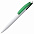 Ручка шариковая Bento, белая с зеленым с логотипом в Москве заказать по выгодной цене в кибермаркете AvroraStore