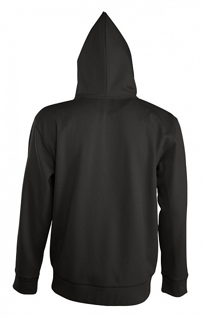 Толстовка мужская на молнии с капюшоном Seven Men 290, черная с логотипом  заказать по выгодной цене в кибермаркете AvroraStore