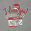 Футболка Hello! I Love You!, серый меланж с логотипом в Москве заказать по выгодной цене в кибермаркете AvroraStore