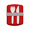 Ланч-бокс Lunch Blue line со столовыми приборами (красный) с логотипом в Москве заказать по выгодной цене в кибермаркете AvroraStore