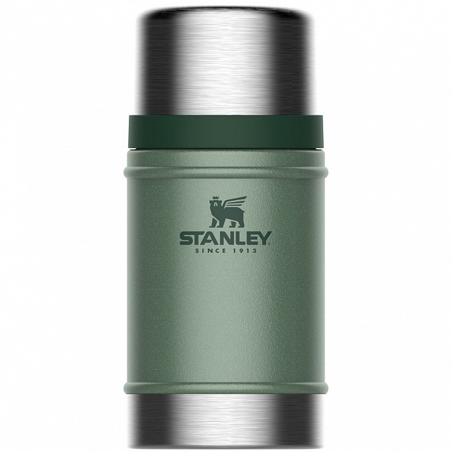 Термос для еды Stanley Classic 700, темно-зеленый с логотипом в Москве заказать по выгодной цене в кибермаркете AvroraStore