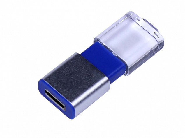 USB 2.0- флешка промо на 64 Гб прямоугольной формы, выдвижной механизм с логотипом в Москве заказать по выгодной цене в кибермаркете AvroraStore