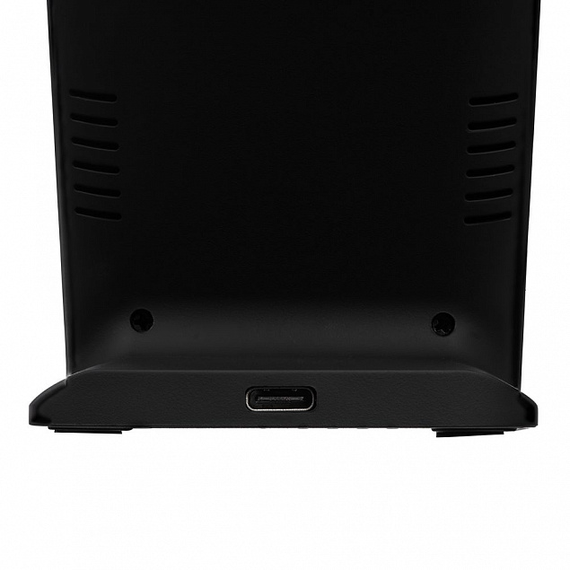 Быстрое беспроводное зарядное устройство Overtop, черное с логотипом в Москве заказать по выгодной цене в кибермаркете AvroraStore