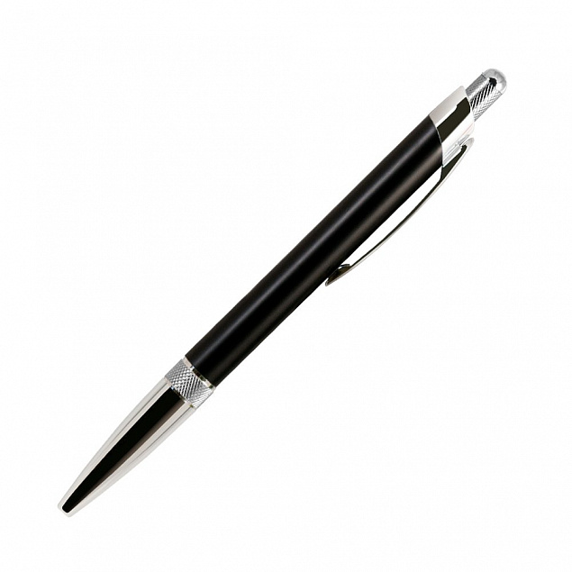 Шариковая ручка Bali, черная/серебряная с логотипом в Москве заказать по выгодной цене в кибермаркете AvroraStore