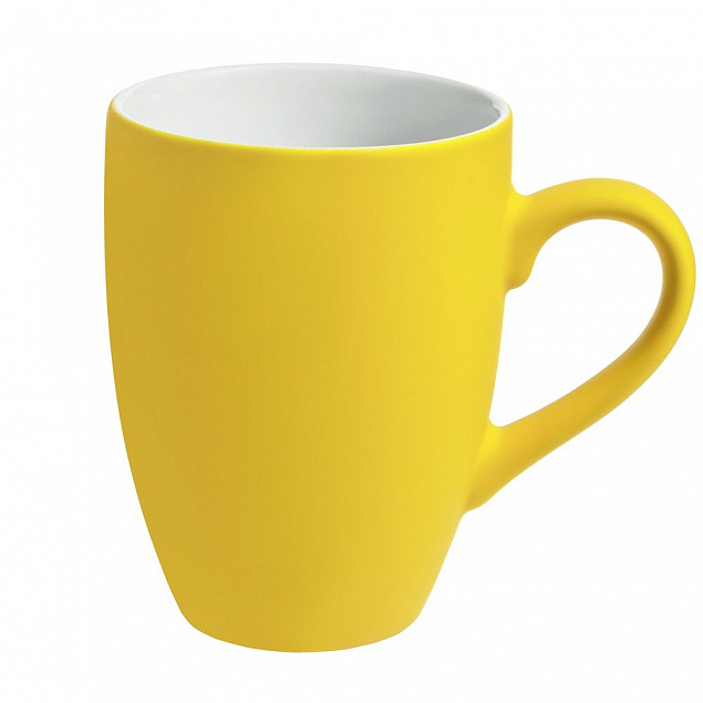 Набор кружек Good Morning c покрытием софт-тач, желтый с логотипом в Москве заказать по выгодной цене в кибермаркете AvroraStore