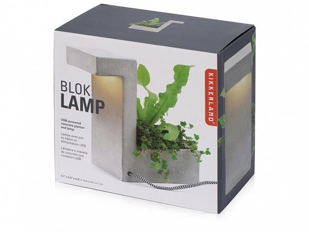 Настольная лампа из бетона Blok Lamp с логотипом в Москве заказать по выгодной цене в кибермаркете AvroraStore