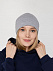Шапка HeadOn ver.2, серый меланж с логотипом  заказать по выгодной цене в кибермаркете AvroraStore