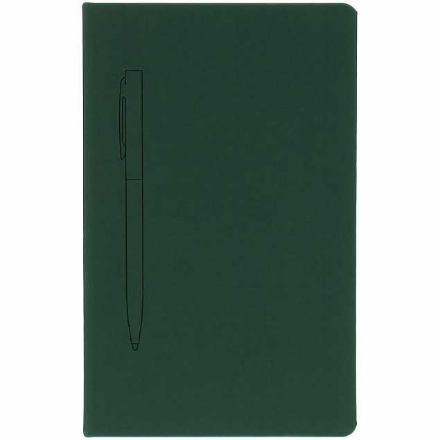 Ежедневник Magnet Shall с ручкой, зеленый с логотипом в Москве заказать по выгодной цене в кибермаркете AvroraStore