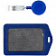Чехол для пропуска с ретрактором Pennant, синий с логотипом в Москве заказать по выгодной цене в кибермаркете AvroraStore