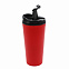 Термостакан Basic с клапаном, цвет красный с логотипом в Москве заказать по выгодной цене в кибермаркете AvroraStore