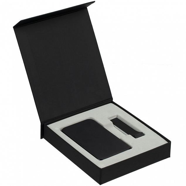 Коробка Latern для аккумулятора 5000 мАч и флешки, черная с логотипом в Москве заказать по выгодной цене в кибермаркете AvroraStore