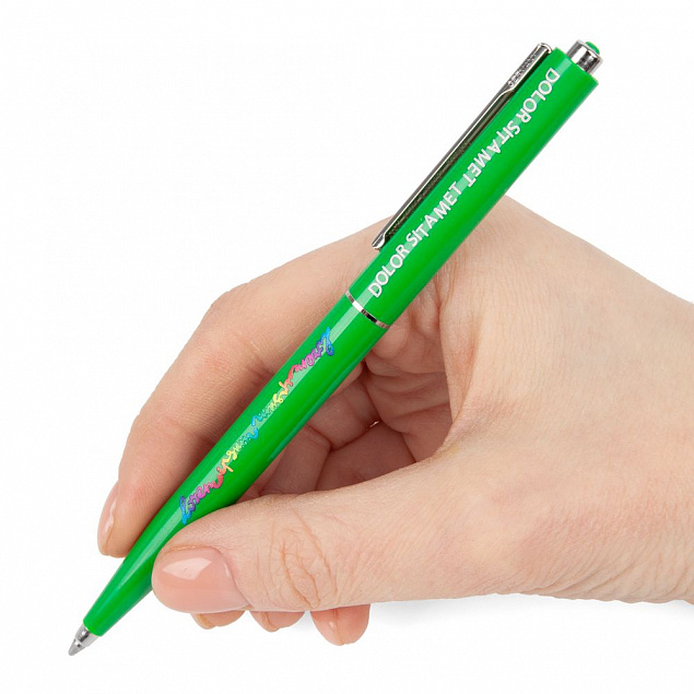 Ручка шариковая Senator Point ver. 2, зеленая с логотипом в Москве заказать по выгодной цене в кибермаркете AvroraStore