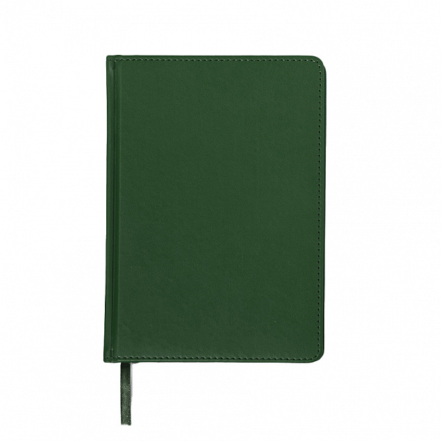 Ежедневник недатированный Campbell, А5,  темно-зеленый, белый блок с логотипом в Москве заказать по выгодной цене в кибермаркете AvroraStore