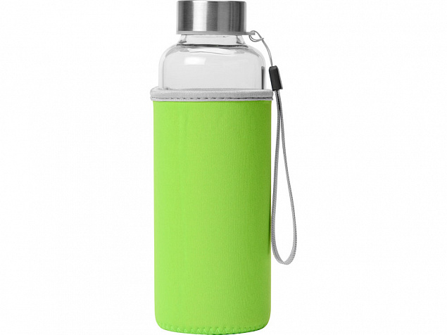 Бутылка для воды Pure c чехлом, 420 мл, зеленое яблоко с логотипом в Москве заказать по выгодной цене в кибермаркете AvroraStore