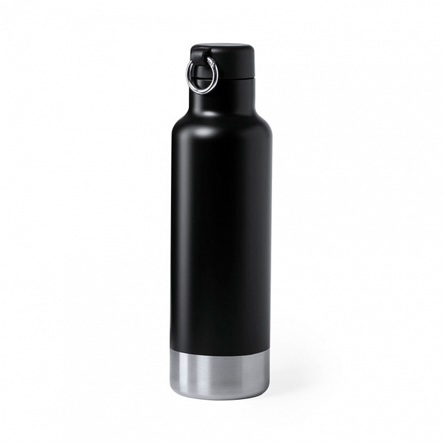 Бутылка для воды PERNAL, чёрный, 750 мл,  нержавеющая сталь с логотипом в Москве заказать по выгодной цене в кибермаркете AvroraStore