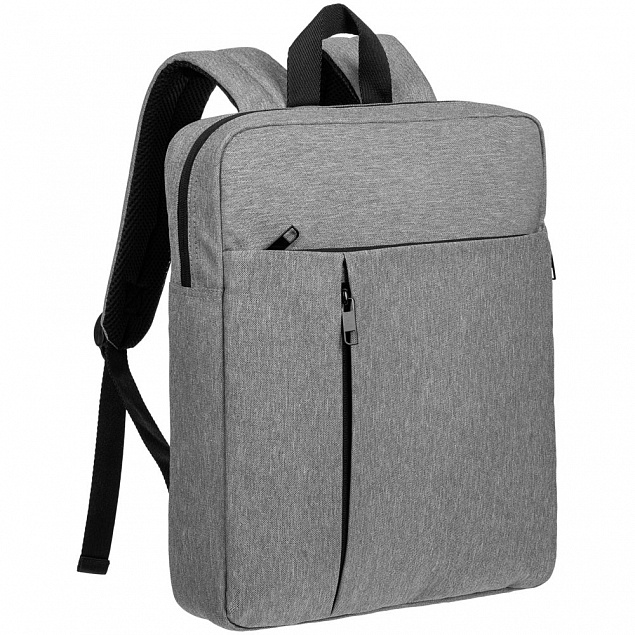 Рюкзак для ноутбука Burst Oneworld, серый с логотипом в Москве заказать по выгодной цене в кибермаркете AvroraStore