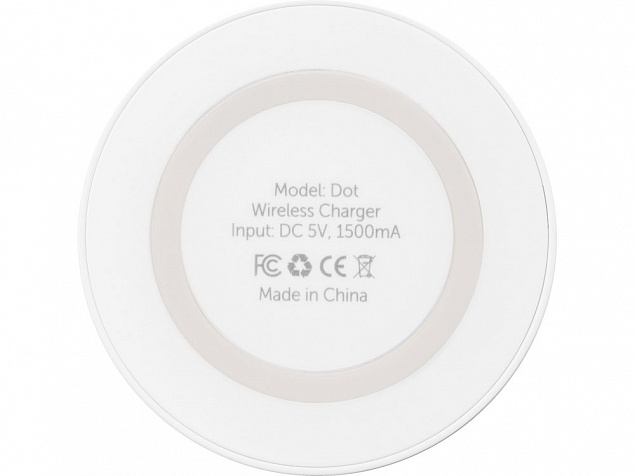 Беспроводное зарядное устройство «Dot», 5 Вт с логотипом в Москве заказать по выгодной цене в кибермаркете AvroraStore