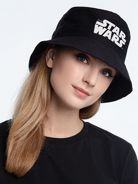 Панама Star Wars, черная с белым с логотипом в Москве заказать по выгодной цене в кибермаркете AvroraStore