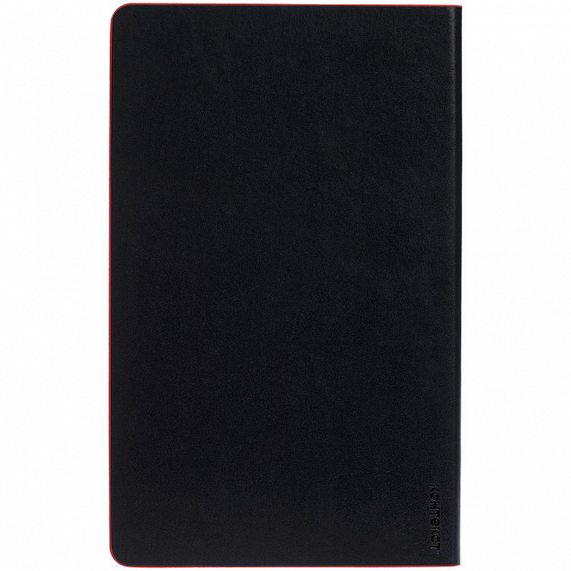 Ежедневник Trait, недатированный, черный с красным с логотипом  заказать по выгодной цене в кибермаркете AvroraStore