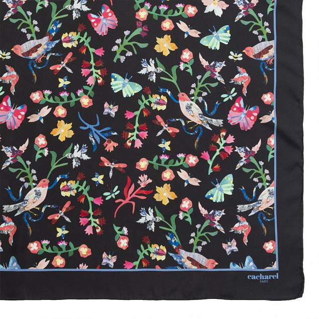 Платок Butterfly Silk, черный с логотипом в Москве заказать по выгодной цене в кибермаркете AvroraStore