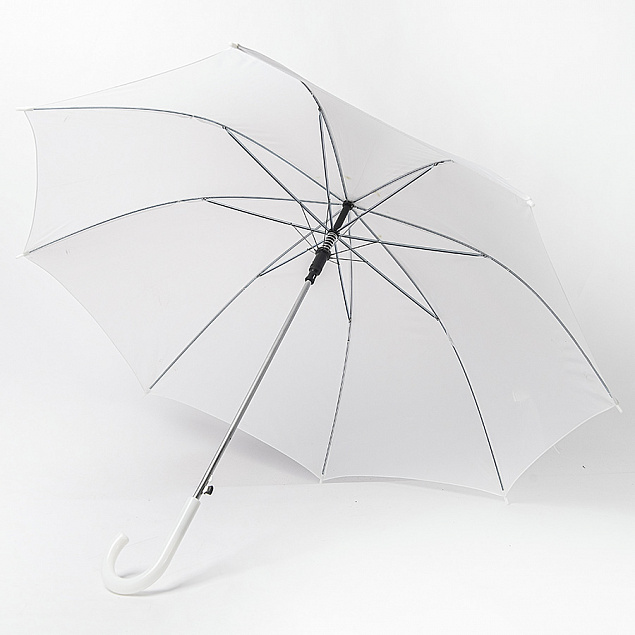 Зонт-трость с пластиковой ручкой, полуавтомат с логотипом  заказать по выгодной цене в кибермаркете AvroraStore