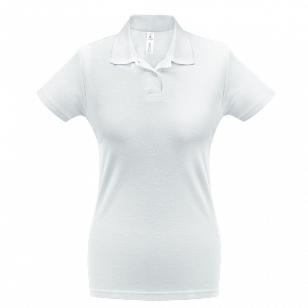 Рубашка поло женская ID.001 белая с логотипом в Москве заказать по выгодной цене в кибермаркете AvroraStore
