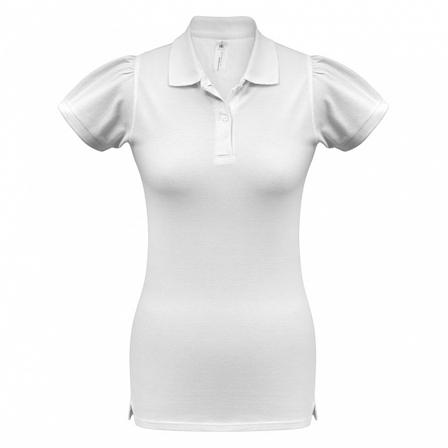 Рубашка поло женская Heavymill белая с логотипом в Москве заказать по выгодной цене в кибермаркете AvroraStore