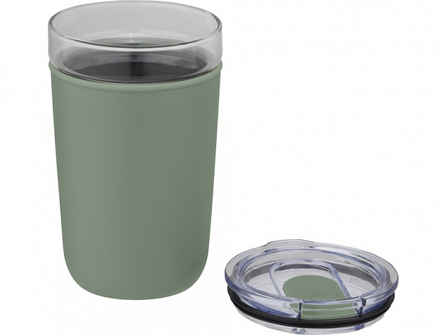 Bello, стеклянная кружка объемом 420 мл с внешней стенкой из переработанного пластика, зеленый яркий с логотипом в Москве заказать по выгодной цене в кибермаркете AvroraStore