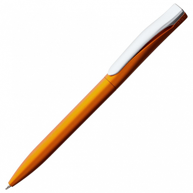 Ручка шариковая Pin Silver, оранжевая с логотипом в Москве заказать по выгодной цене в кибермаркете AvroraStore