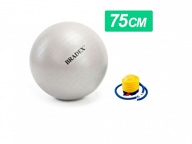 Мяч для фитнеса Fitball 75 с насосом с логотипом в Москве заказать по выгодной цене в кибермаркете AvroraStore