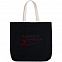 Холщовая сумка с вышивкой «Тонкая красная линия», черная с логотипом в Москве заказать по выгодной цене в кибермаркете AvroraStore