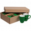 Набор кружек Good Morning c покрытием софт-тач, зеленый с логотипом в Москве заказать по выгодной цене в кибермаркете AvroraStore