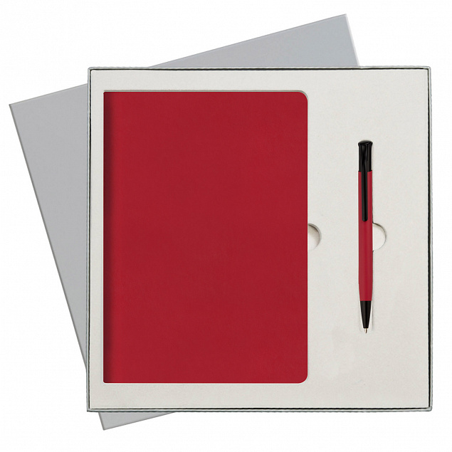 Подарочный набор Portobello/Sky красный (Ежедневник недат А5, Ручка) с логотипом в Москве заказать по выгодной цене в кибермаркете AvroraStore