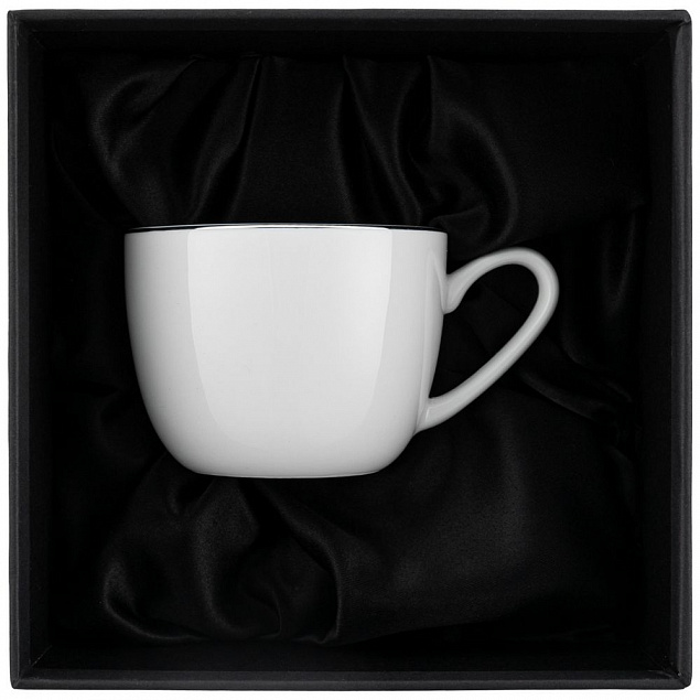 Кофейная пара Mansion Select, белая с серебристой отводкой с логотипом в Москве заказать по выгодной цене в кибермаркете AvroraStore