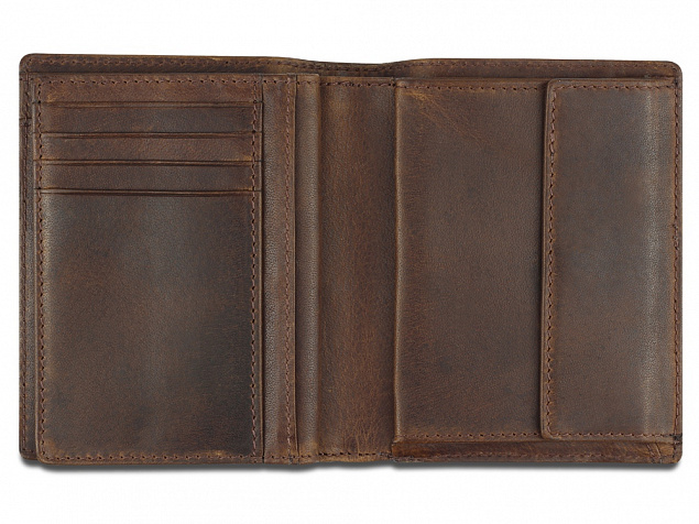 Бумажник Mano Don Leon, натуральная кожа в коричневом цвете, 9,7 х 11,7 см с логотипом в Москве заказать по выгодной цене в кибермаркете AvroraStore