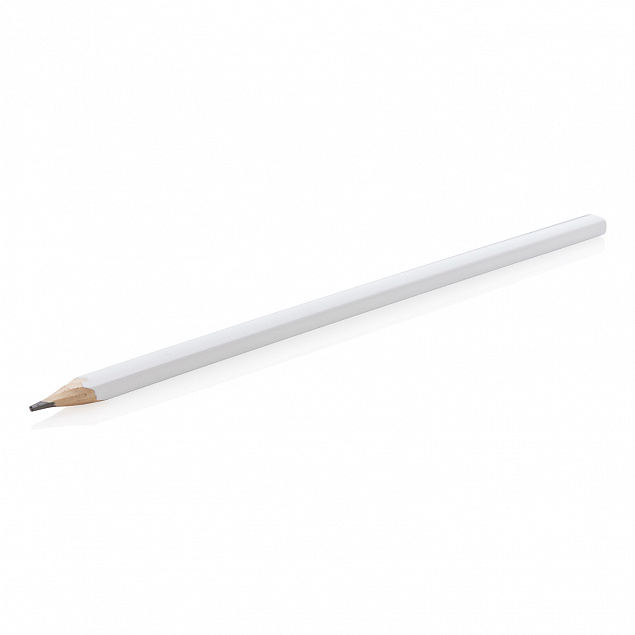 Деревянный карандаш, 25 см, белый с логотипом в Москве заказать по выгодной цене в кибермаркете AvroraStore