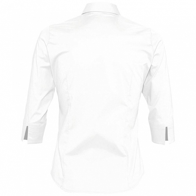 Рубашка женская с рукавом 3/4 EFFECT 140, белая с логотипом в Москве заказать по выгодной цене в кибермаркете AvroraStore