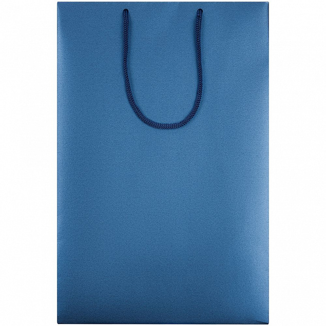 Пакет бумажный «Блеск», средний, синий с логотипом в Москве заказать по выгодной цене в кибермаркете AvroraStore