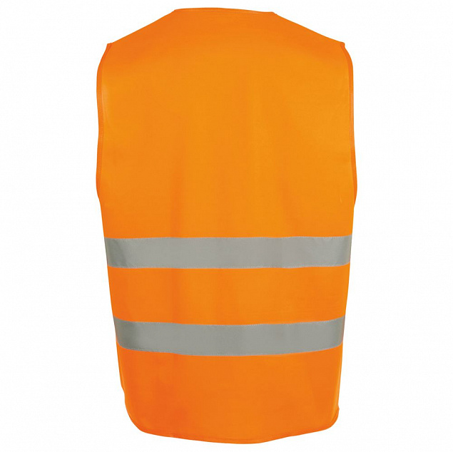 Жилет светоотражающий SECURE PRO, оранжевый неон с логотипом в Москве заказать по выгодной цене в кибермаркете AvroraStore