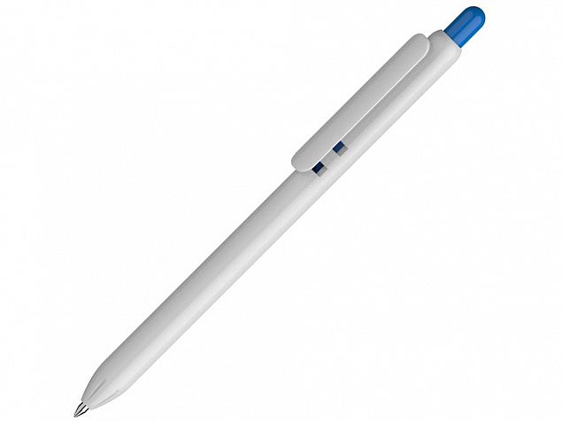 Ручка пластиковая шариковая Lio White с логотипом в Москве заказать по выгодной цене в кибермаркете AvroraStore