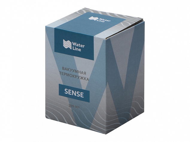 Вакуумная термокружка Sense, синий с логотипом в Москве заказать по выгодной цене в кибермаркете AvroraStore