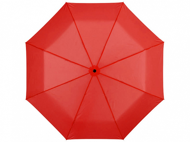 Зонт Ida трехсекционный 21,5, красный с логотипом в Москве заказать по выгодной цене в кибермаркете AvroraStore