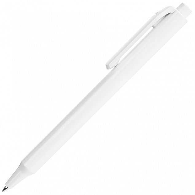 Ручка шариковая Pigra P04 Polished, белая с логотипом  заказать по выгодной цене в кибермаркете AvroraStore