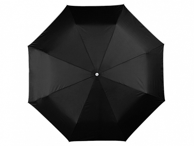 Зонт складной Линц, механический 21, черный с логотипом в Москве заказать по выгодной цене в кибермаркете AvroraStore